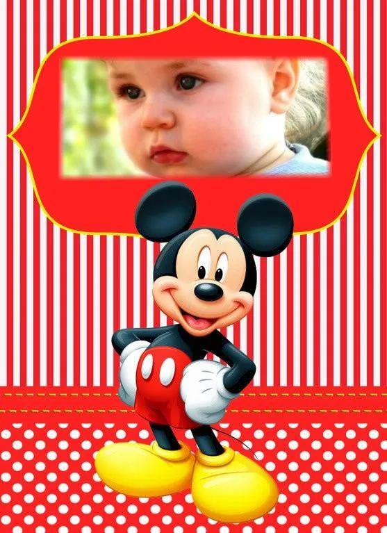 Hermoso fotomontaje de Mickey Mouse | Fotomontajes infantiles