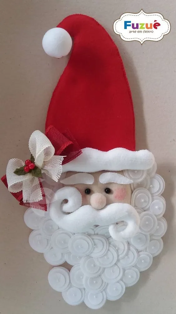 Hermosos adornos navideños en fieltro para la puerta ~ Mimundomanual Hermosos adornos navideños en fieltro para la puerta ~ Mimundomanual