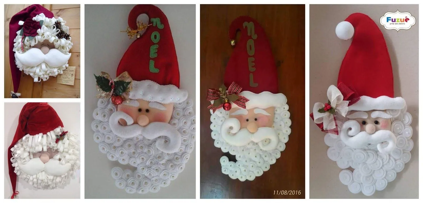 Hermosos adornos navideños en fieltro para la puerta ~ Mimundomanual Hermosos adornos navideños en fieltro para la puerta ~ Mimundomanual