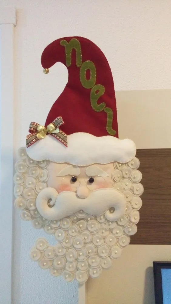 Hermosos adornos navideños en fieltro para la puerta ~ Mimundomanual Hermosos adornos navideños en fieltro para la puerta ~ Mimundomanual