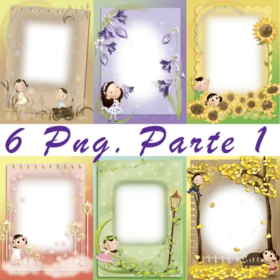 6 Hermosos Bordes para Fotografías Infantiles en Png. | Marcos ... 6 Hermosos Bordes para Fotografías Infantiles en Png. | Marcos ...