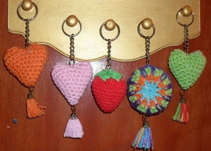 Hermosos Llaveros Tejidos al crochet. Varios modelos, entre otros ... Hermosos Llaveros Tejidos al crochet. Varios modelos, entre otros ...
