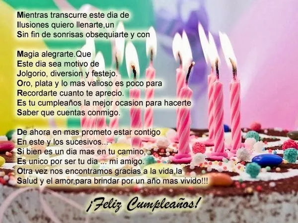 3 Hermosos poemas de feliz cumpleaños ~ Frases de cumpleaños