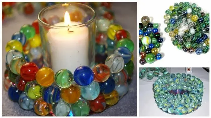 Hermosos portavelas hechos con canicas - Manualidades para el ... Hermosos portavelas hechos con canicas - Manualidades para el ...