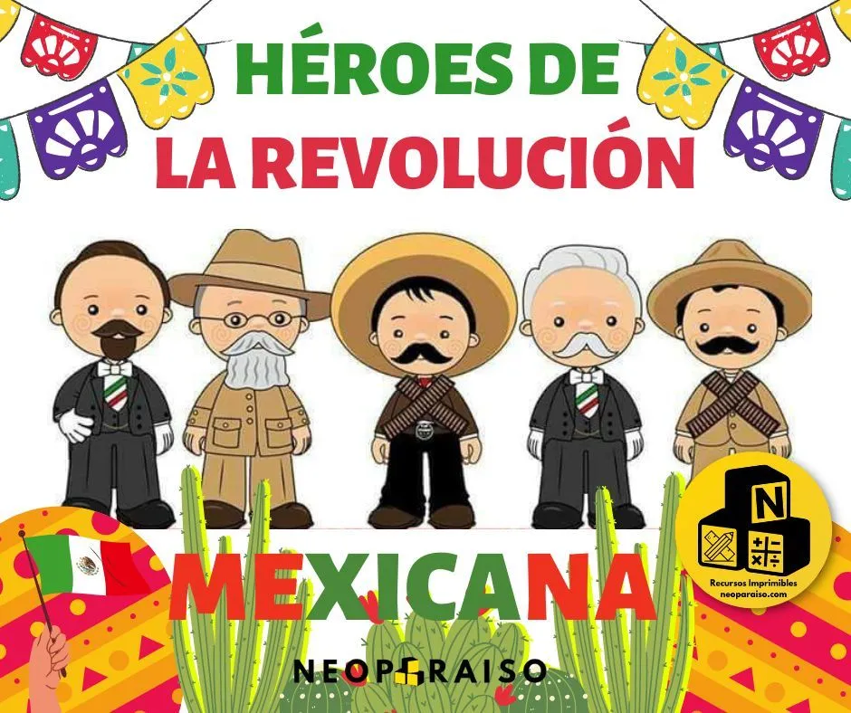 Héroes de la Revolución de México para Colorear Héroes de la Revolución de México para Colorear