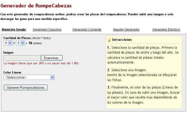 Herramienta web para crear rompecabezas para imprimir - Soft & Apps