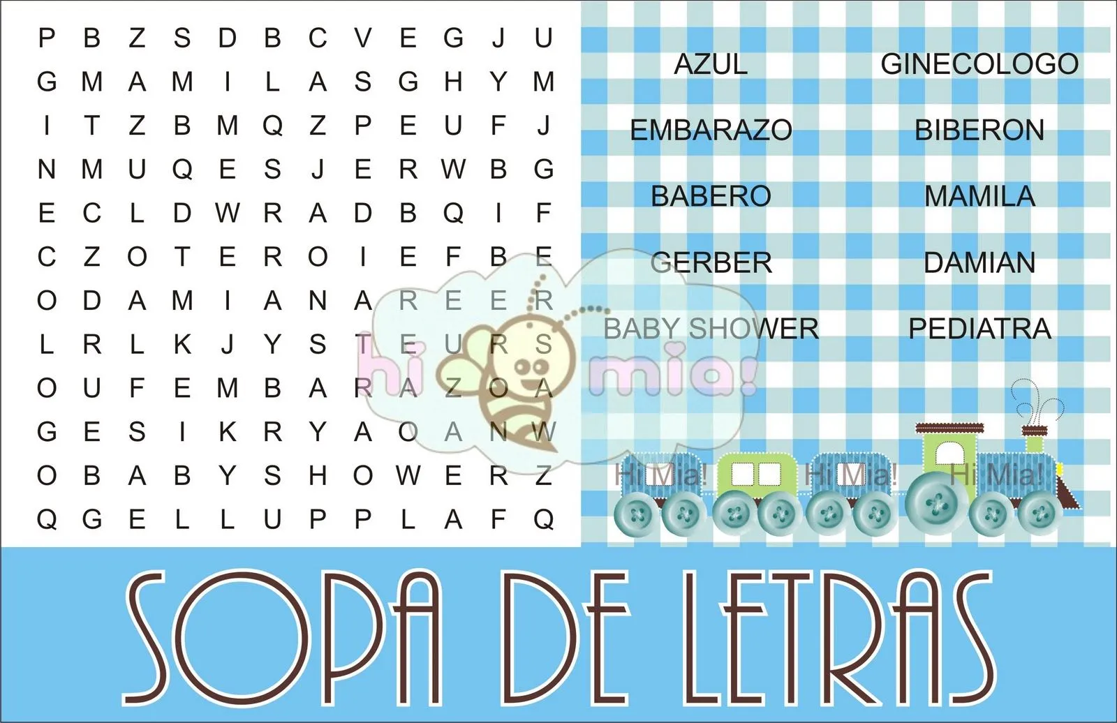 Hi Mia!: Juegos personalizados para Baby Shower Hi Mia!: Juegos personalizados para Baby Shower
