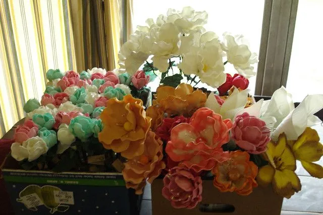 Hibicus,rosas,magnolias,calas y pimpollos de rosas en "GOMA EVA ...