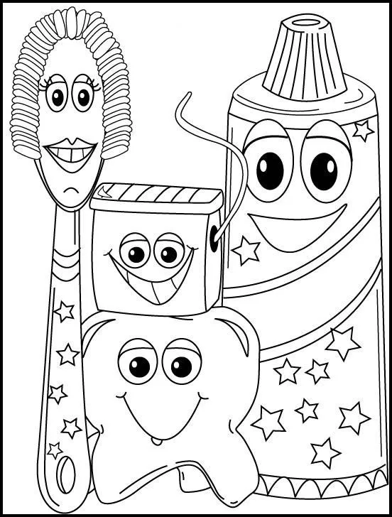 Articulos de Aseo personal para colorear