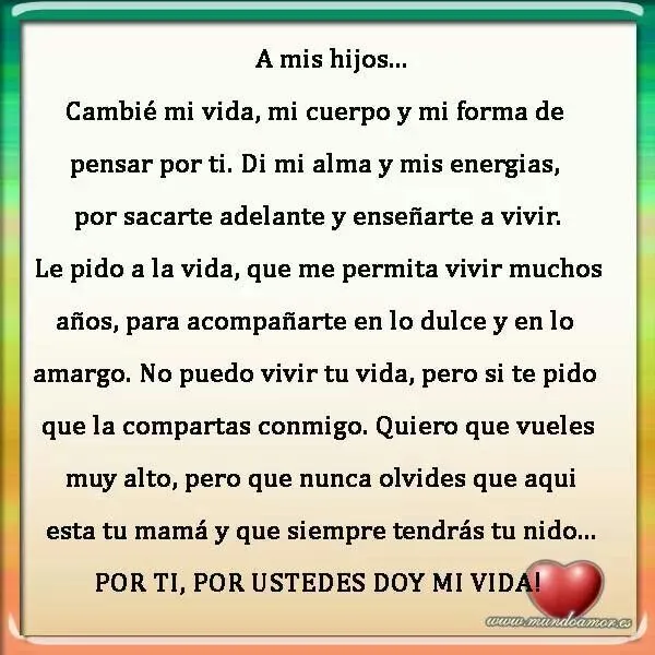 Para mis hijos | Frases | Pinterest