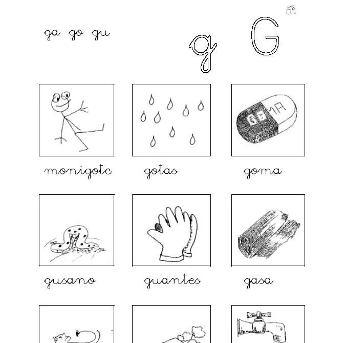 Para nuestros hijos lo mejor...: Nivel 2 g (ga-go-gu), g (ga-gue ... Para nuestros hijos lo mejor...: Nivel 2 g (ga-go-gu), g (ga-gue ...
