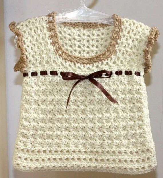 Chaleco tejido a crochet para niña paso a paso - Imagui