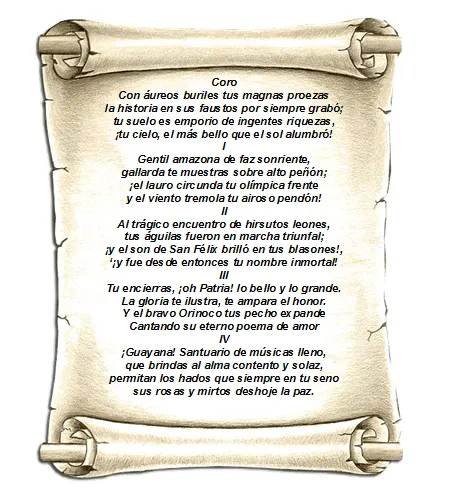 Himno del Estado Bolivar Letra - Imagui