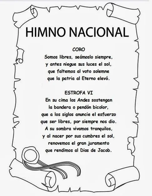 Dibujo del himno nacional del Perú para colorear - Imagui Dibujo del himno nacional del Perú para colorear - Imagui