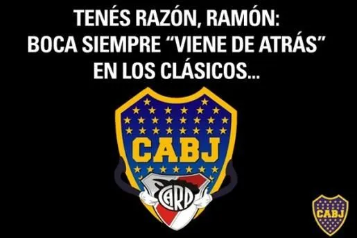Los hinchas de Boca se burlan de River con los "clásicos" afiches ...