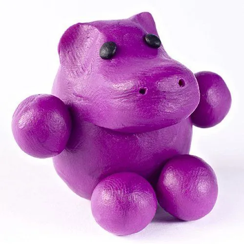 Cómo hacer un hipopótamo de plastilina - Ideas de plastilina para ... Cómo hacer un hipopótamo de plastilina - Ideas de plastilina para ...