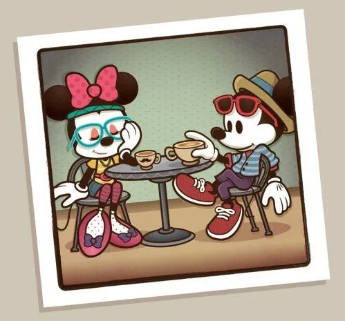 Hipster Mickey and Minnie | Disney | Pinterest