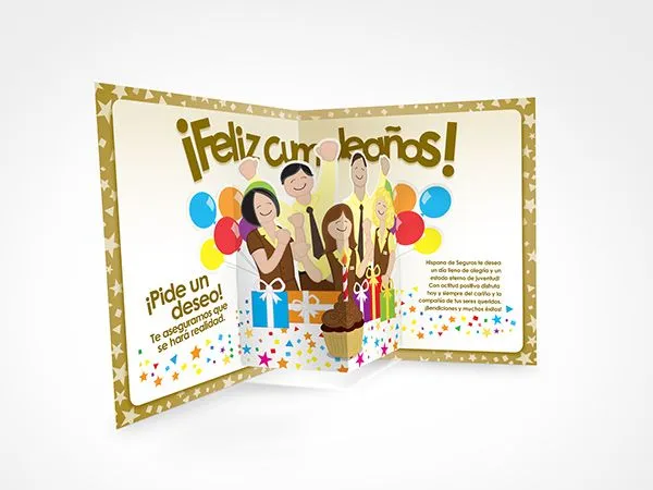 Hispana de Seguros - Tarjeta de Cumpleaños pop up on Behance Hispana de Seguros - Tarjeta de Cumpleaños pop up on Behance