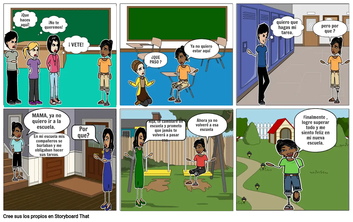 HISTORIA SOBRE BULLYING A CRISTINA Storyboard HISTORIA SOBRE BULLYING A CRISTINA Storyboard