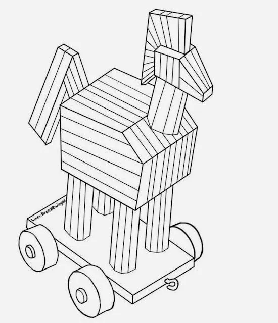 Historia de las civilizaciones: El caballo de Troya para colorear ...