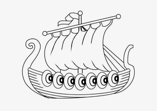 Historia de las civilizaciones: Barco vikingo para colorear ...