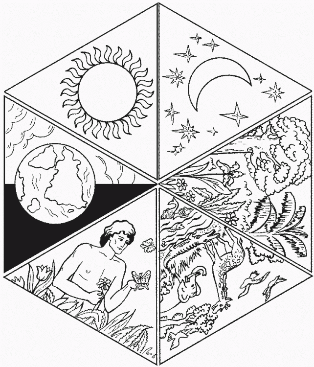 Historia de La Creación para colorear | Dibujos infantiles ... Historia de La Creación para colorear | Dibujos infantiles ...