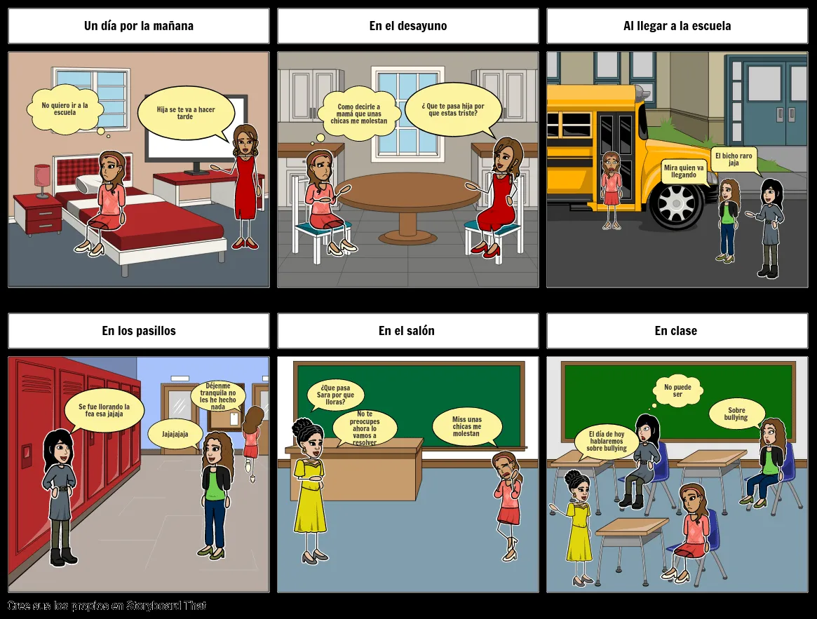 HISTORIETA BULLYING Storyboard por ce79e2b8 HISTORIETA BULLYING Storyboard por ce79e2b8