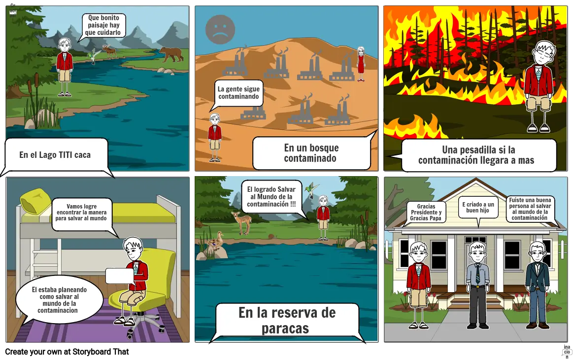 Historieta De la contaminación Storyboard by sebastianbx Historieta De la contaminación Storyboard by sebastianbx