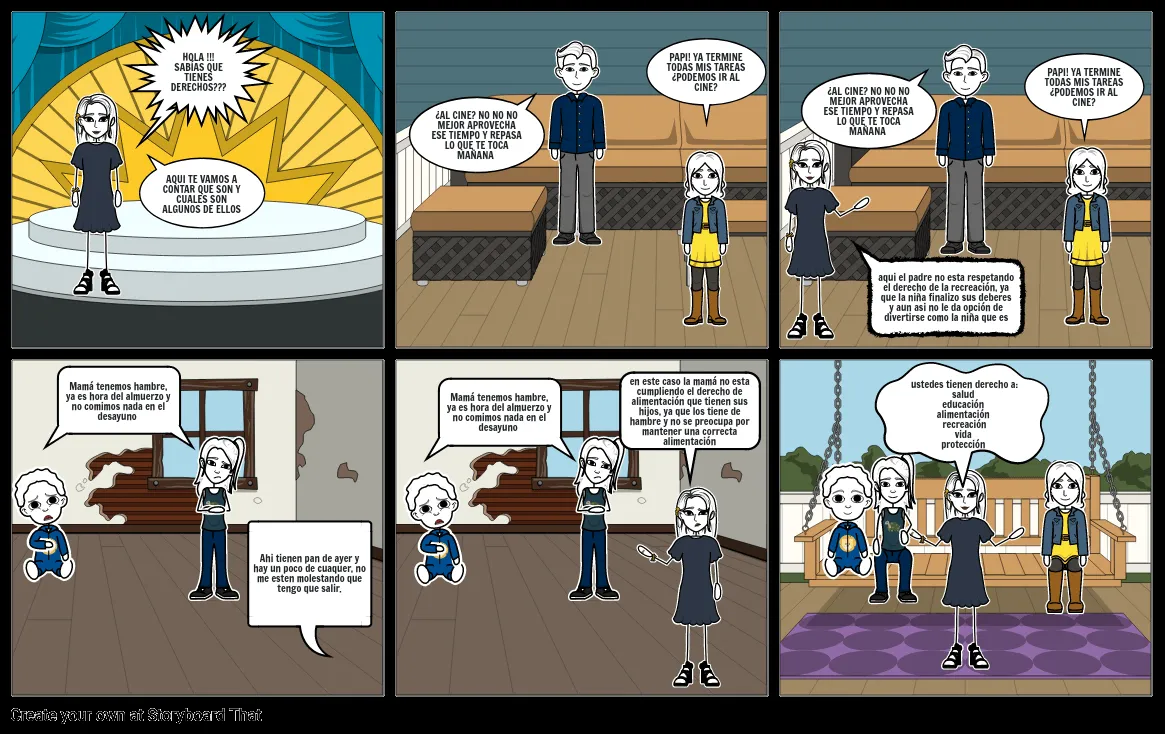HISTORIETA DERECHOS DEL NIÑO (SORAYA) Storyboard HISTORIETA DERECHOS DEL NIÑO (SORAYA) Storyboard