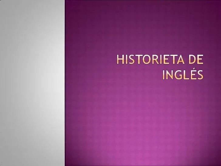 Historieta De Inglés