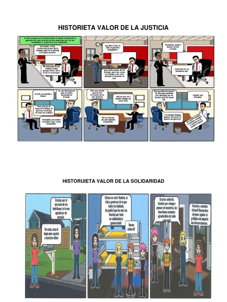 Historieta Valor de La Justicia | PDF