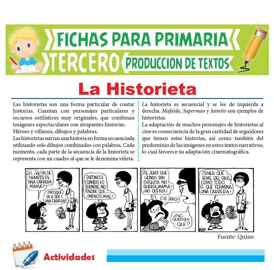 Que es la Historieta para Tercer Grado de Primaria Que es la Historieta para Tercer Grado de Primaria