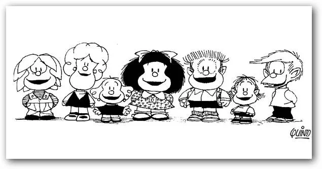 Historietas de mafalda para colorear - Imagui