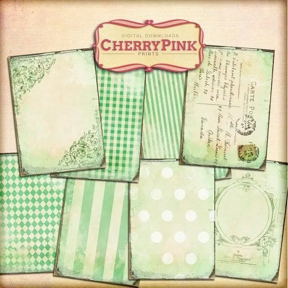 Hoja del collage digital fondo VINTAGE vintage por CherryPinkPrints Hoja del collage digital fondo VINTAGE vintage por CherryPinkPrints
