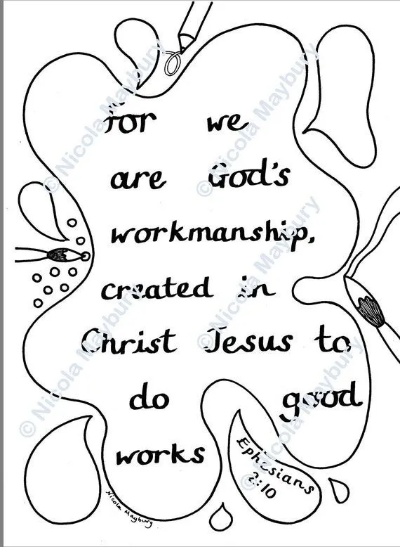 Hoja cristiana para colorear Somos obra de Dios creada en - Etsy México Hoja cristiana para colorear Somos obra de Dios creada en - Etsy México
