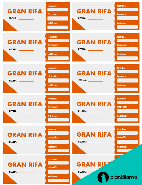 ▷ Hoja de RIFA de 100 números para imprimir en Excel - [2023 ]
