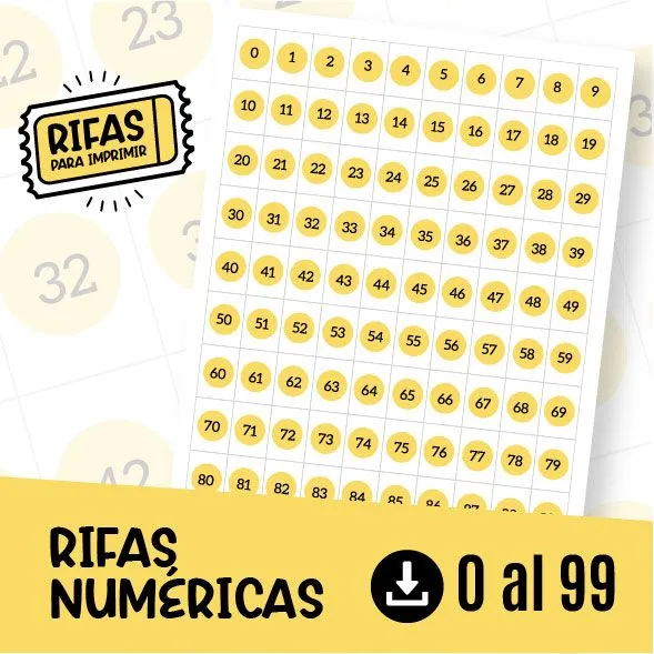 ▷ Hoja de rifa 【Rifas para imprimir 】