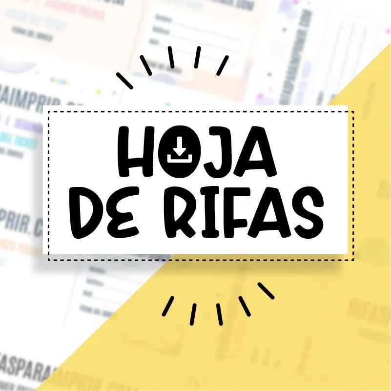 ▷ Hoja de rifa 【Rifas para imprimir 】
