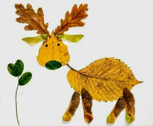 Hojas de árbol convertidas en animales ~ Mundo Feliz Hojas de árbol convertidas en animales ~ Mundo Feliz