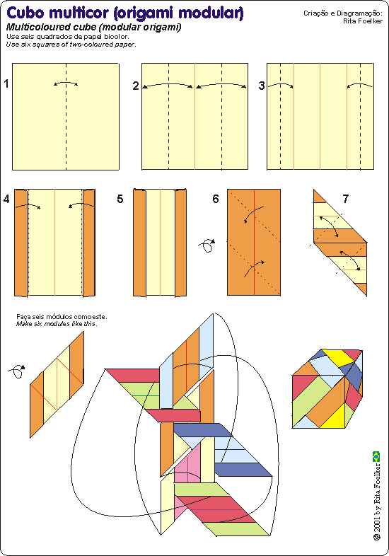 Hojas de Arte - ORIGAMI - Diagramas de Plegado