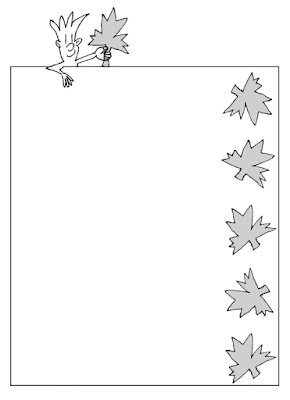 Hojas decoradas para cartas - Imagui