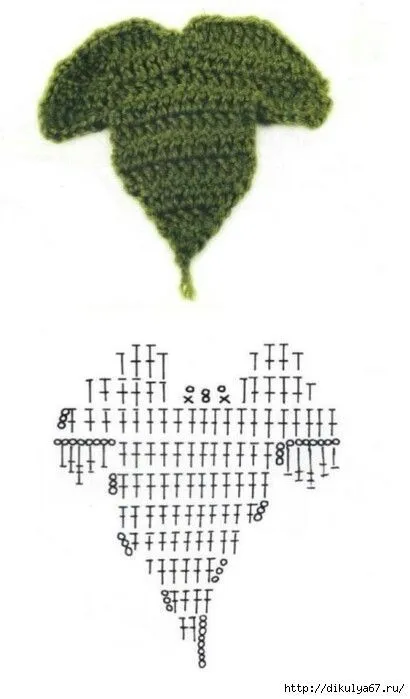 Hojas crochet patron | Flores y Hojas Crochet Ideas y Patrones ... Hojas crochet patron | Flores y Hojas Crochet Ideas y Patrones ...
