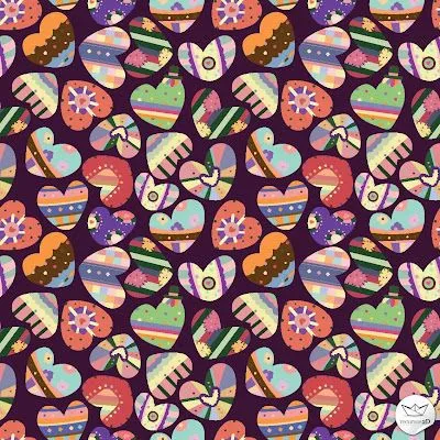 Fondo de corazones multicolor en vector - nocturnar.com Fondo de corazones multicolor en vector - nocturnar.com