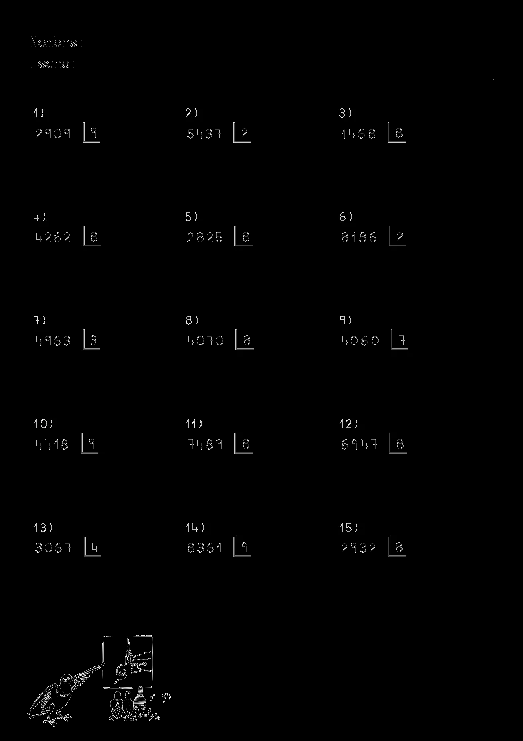 Hojas de Ejercicios de Divisiones para Imprimir | Todosobresaliente. Hojas de Ejercicios de Divisiones para Imprimir | Todosobresaliente.