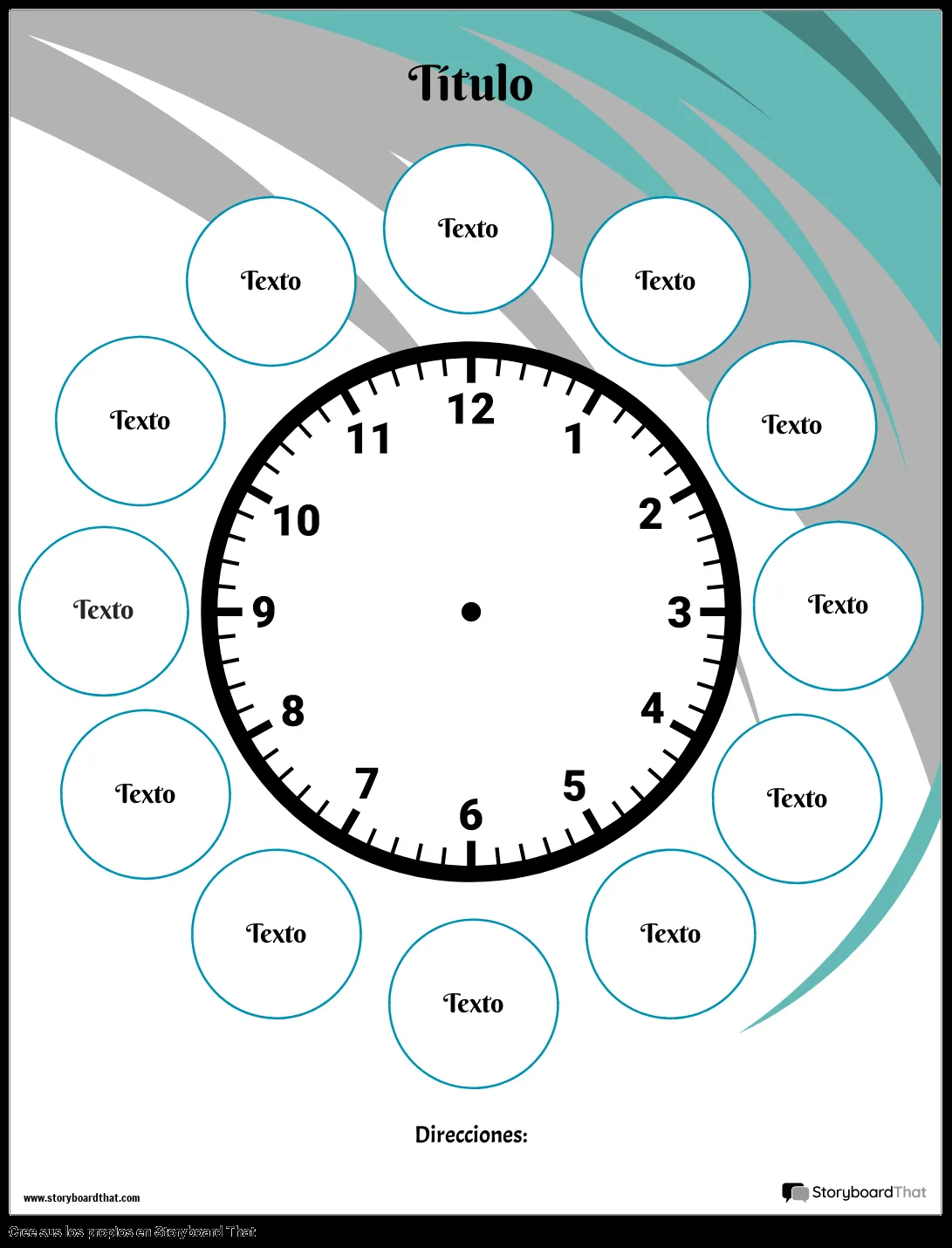 Hojas de Trabajo Para Decir la Hora — Hojas de Trabajo de Reloj |  StoryboardThat