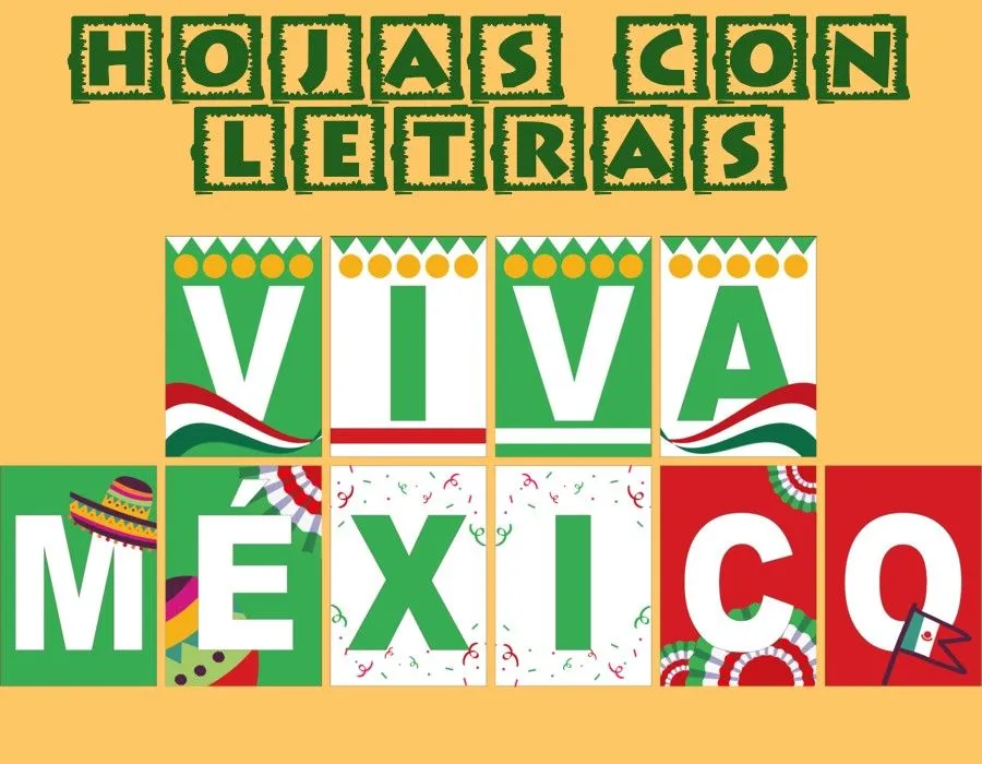 Hojas con Letras grandes de Viva México PDF gratis Hojas con Letras grandes de Viva México PDF gratis