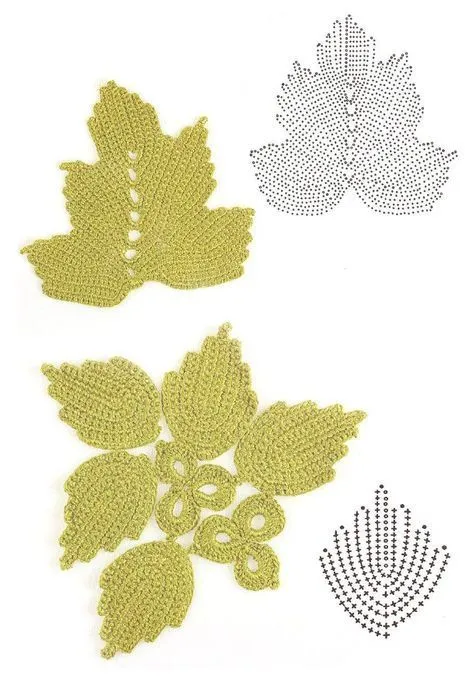 Hojas para hacer tejidos en crochet lace. | Ideas de inspiración ... Hojas para hacer tejidos en crochet lace. | Ideas de inspiración ...