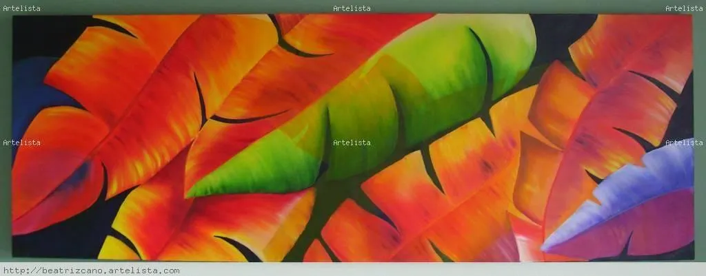 Hojas tropicales Beatriz Cano Martinez - Artelista.com Hojas tropicales Beatriz Cano Martinez - Artelista.com