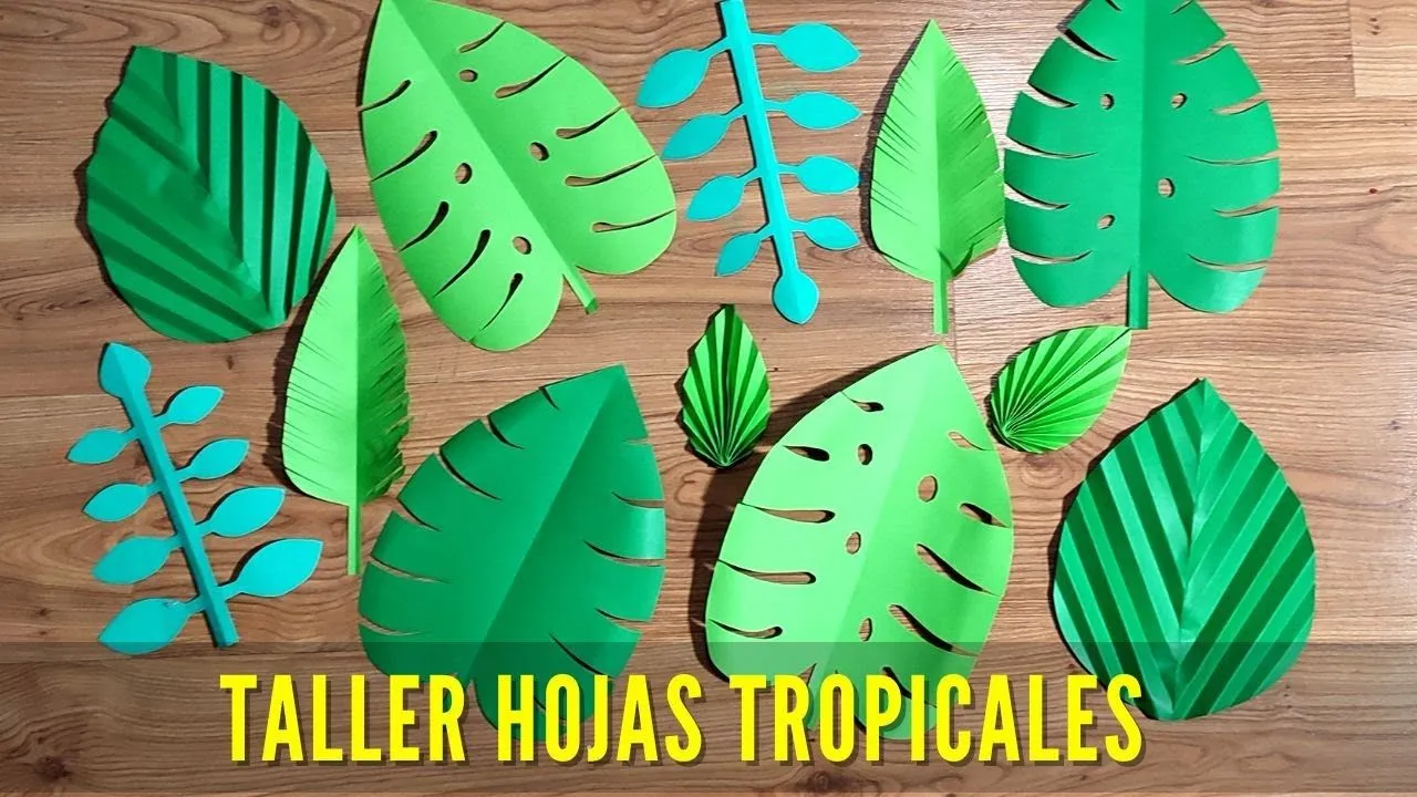 Como hacer Hojas Tropicales sin molde / 07 diseños - YouTube Como hacer Hojas Tropicales sin molde / 07 diseños - YouTube