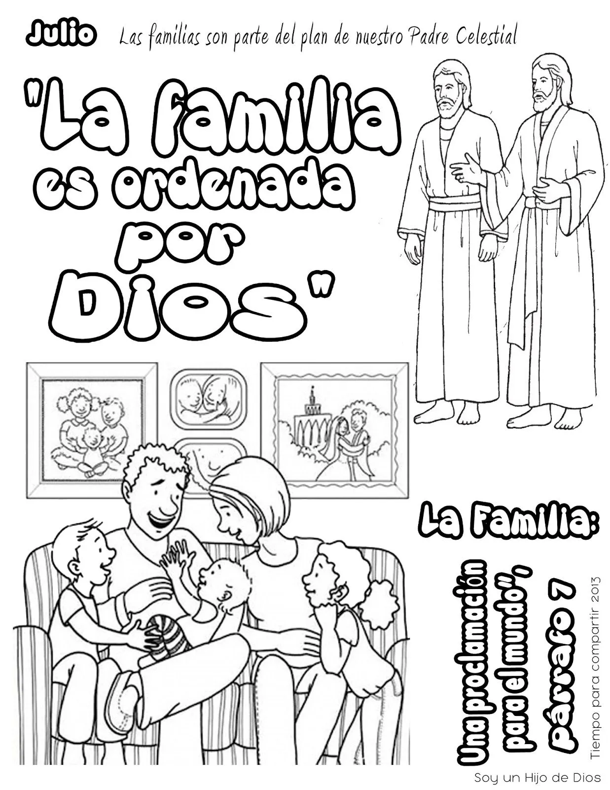 Familias orando para colorear - Imagui